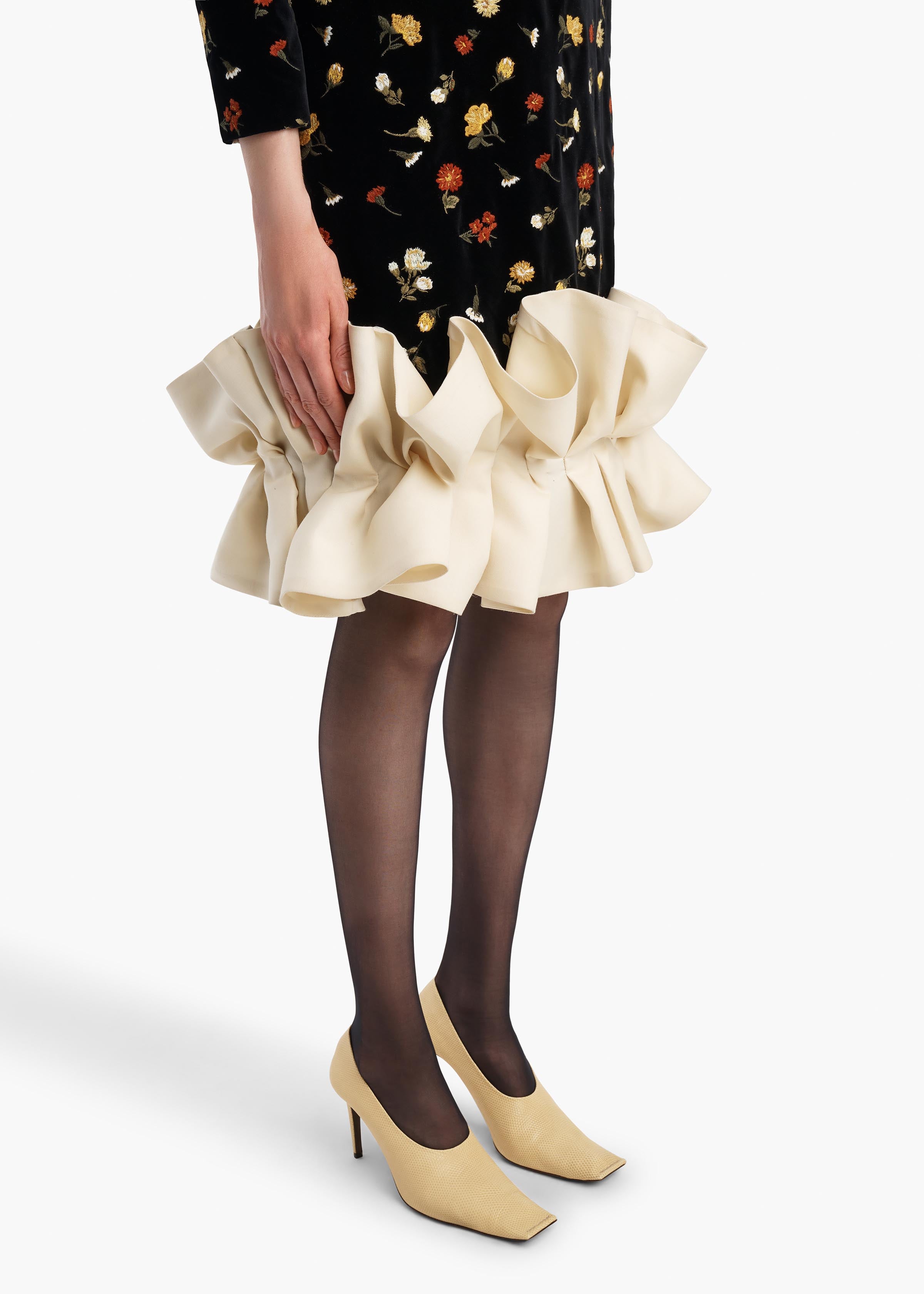 KHAITE - Valetta Dress in Black Multi