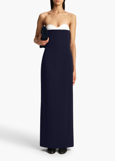 Yael Dress in Dark Navy STYLED VIEW