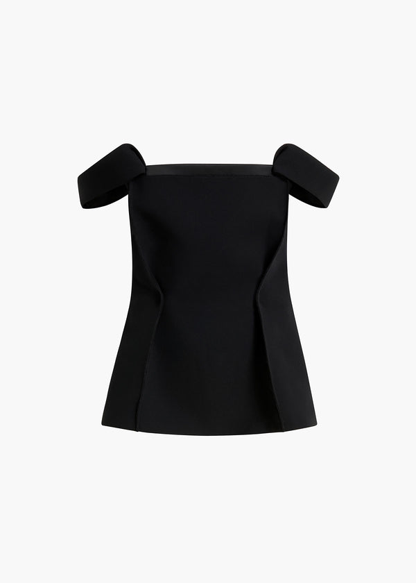 YASMINA TOP BLACK CREPE 24914114 200 GHOST