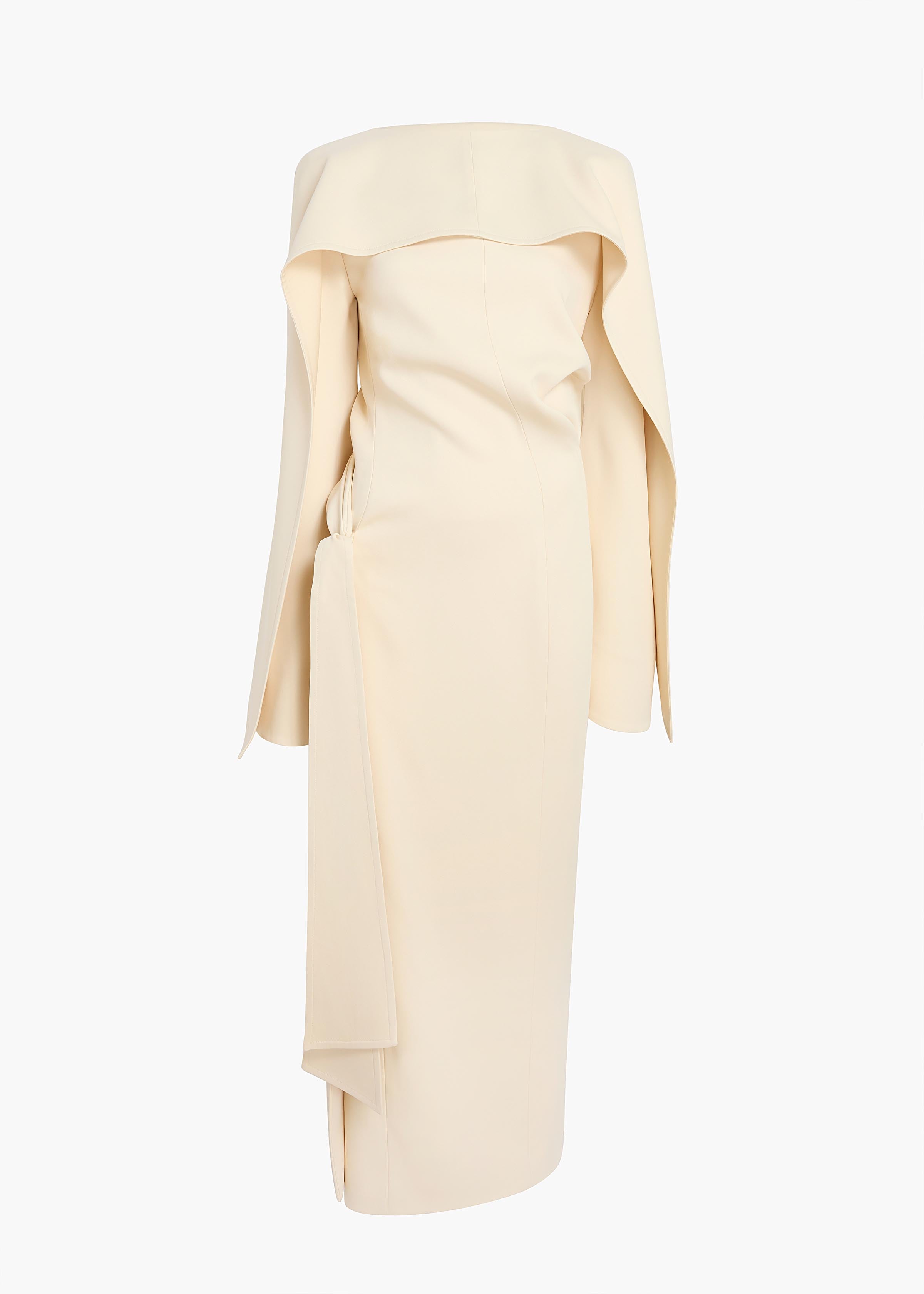 KHAITE Yon Dress in Cream - Ivory Designer Dress - Size: S KHAITE Yon Dress in Cream - Ivory Designer Dress - Size: S