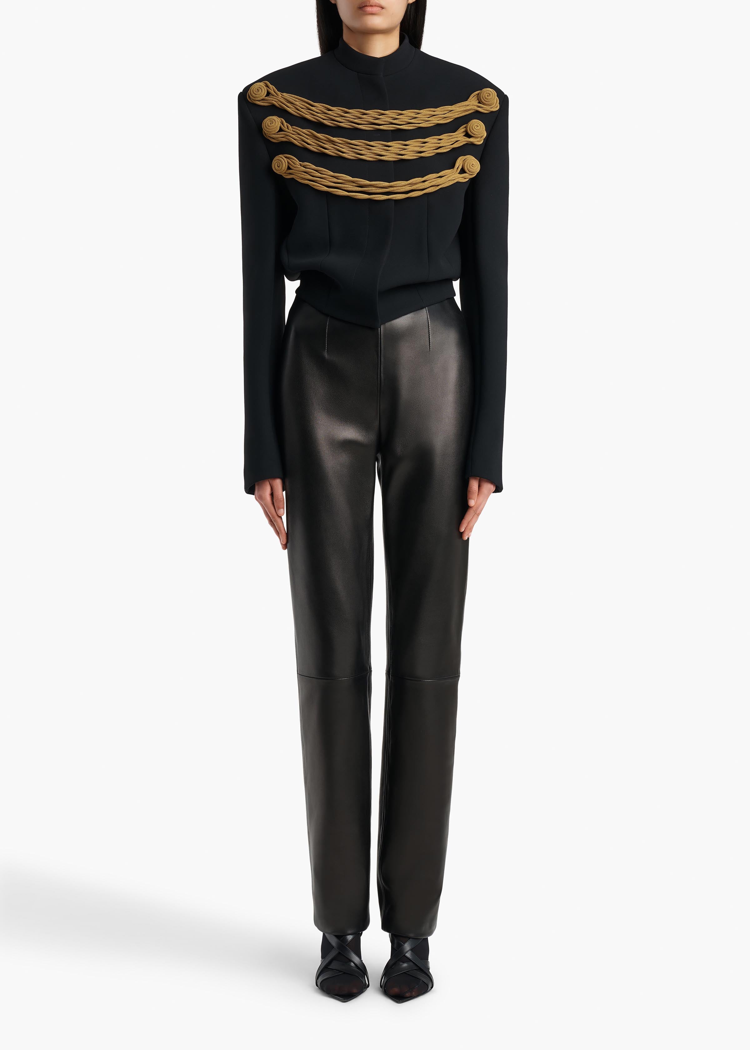 YORK JACKET W CORD EMBROIDERY BLACK GOLD 62634114 957 A STYLED
