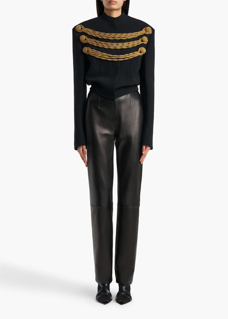 YORK JACKET W CORD EMBROIDERY BLACK GOLD 62634114 957 A STYLED
