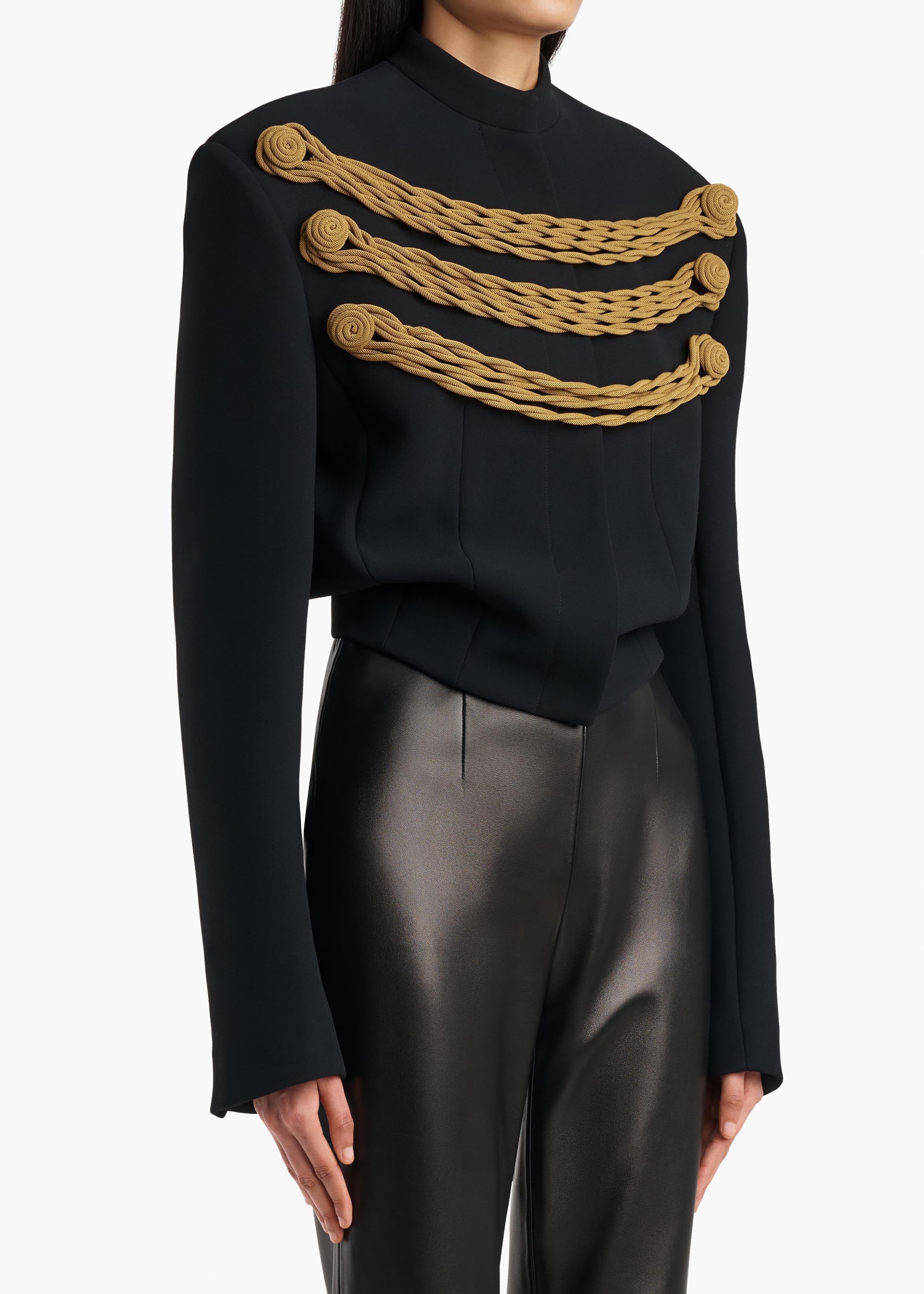 YORK JACKET W CORD EMBROIDERY BLACK GOLD 62634114 957 D