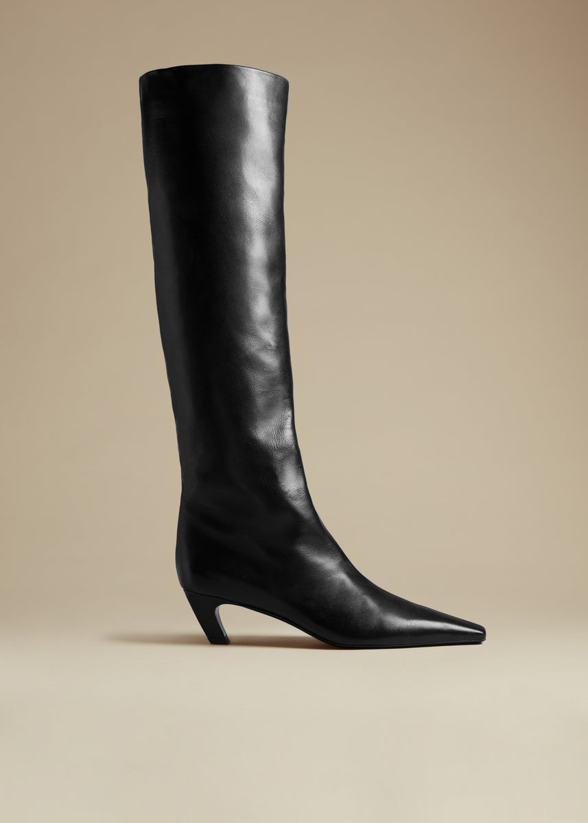 The Davis Boot in Black Leather