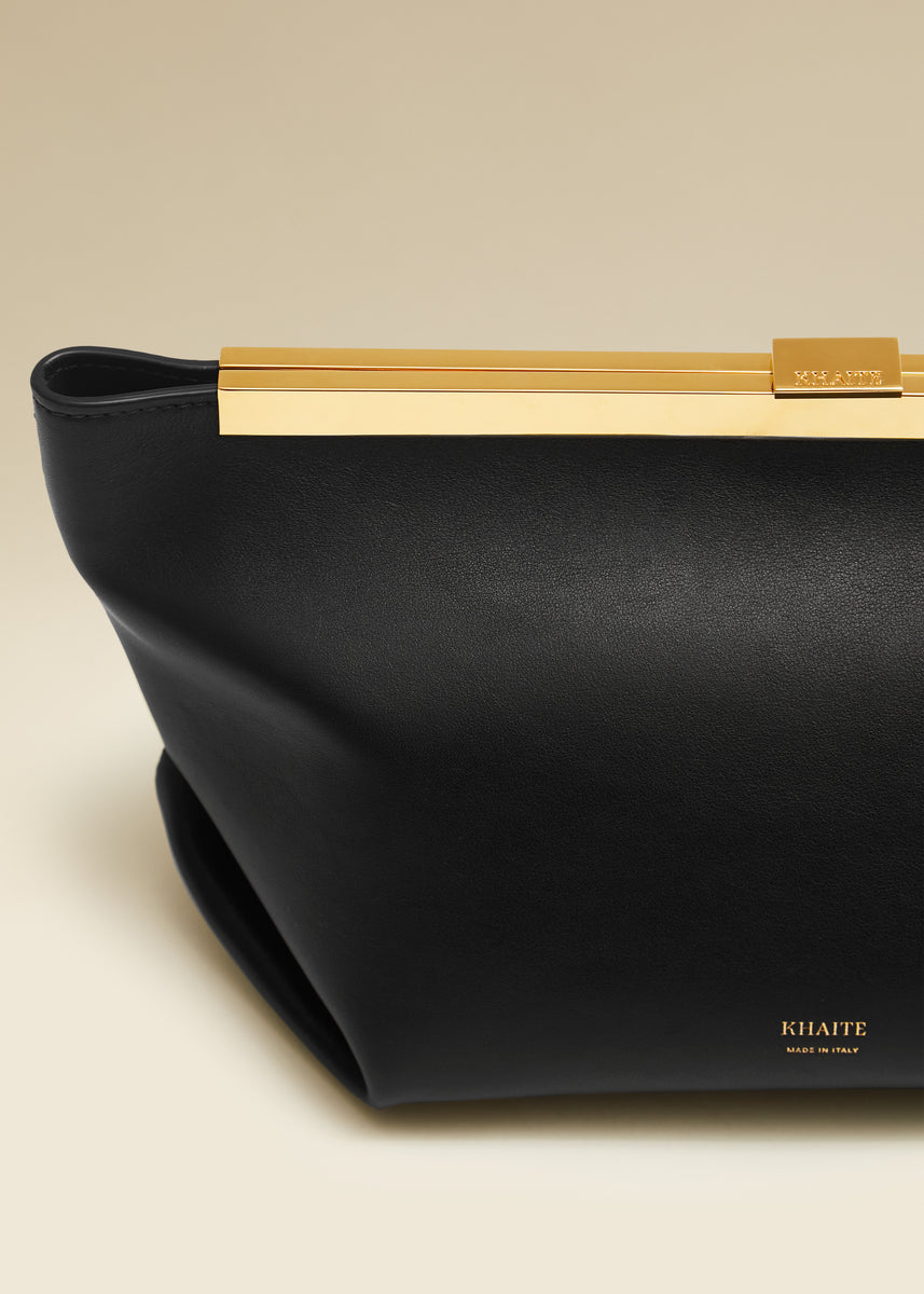The Aimee Clutch in Black Leather– KHAITE