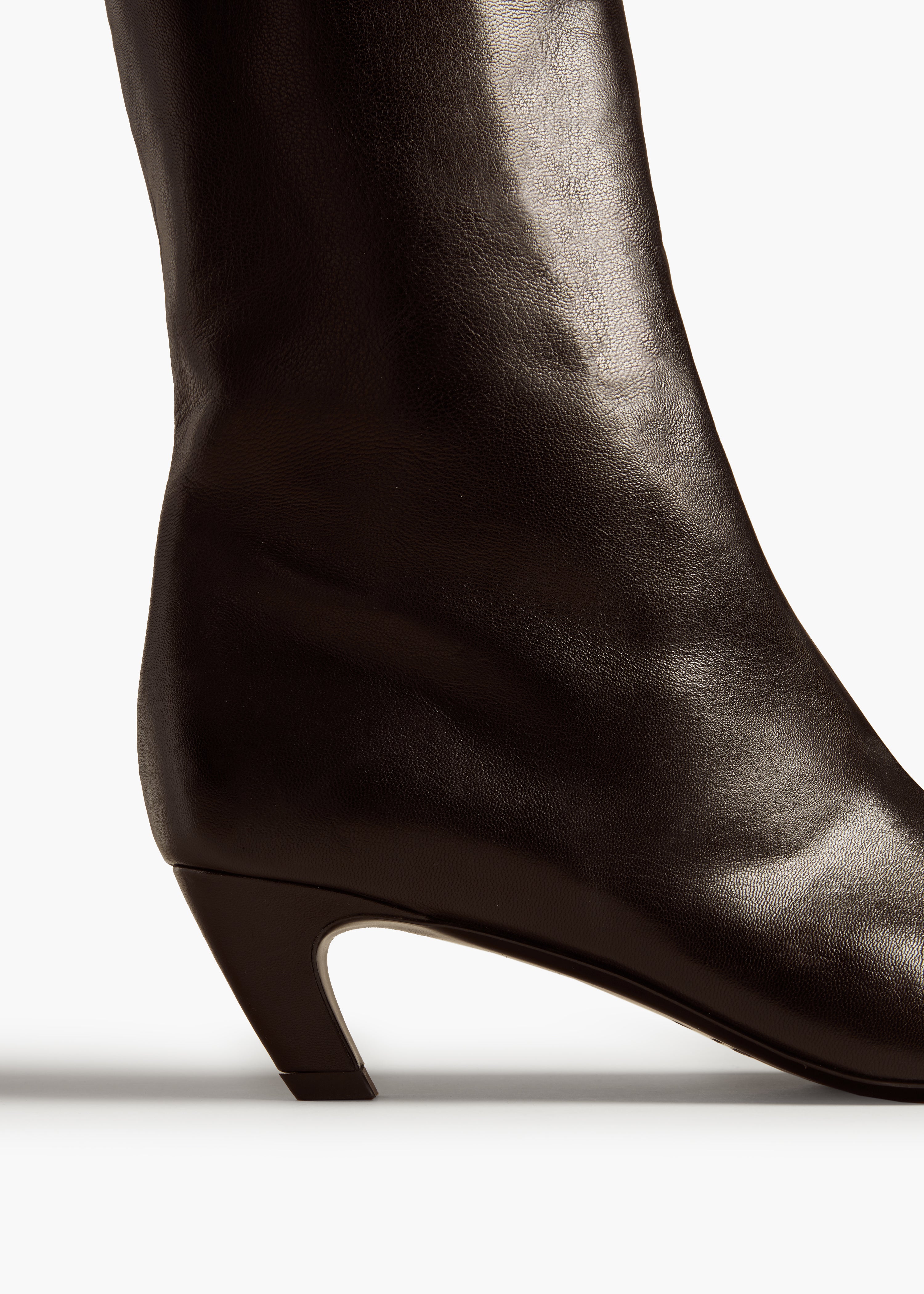 KHAITE - Davis Boot in Black Leather