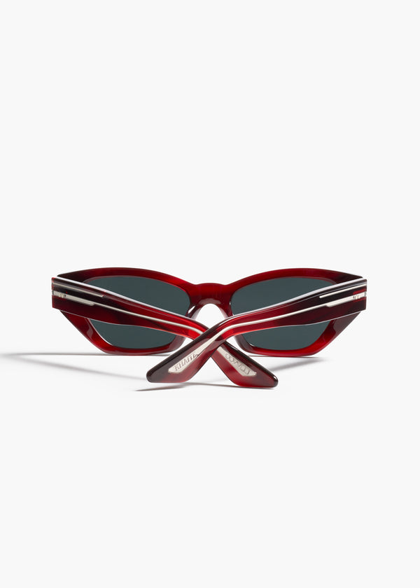 KHAITE x Oliver Peoples 1961C in Bordeaux Bark and Grey BACK VIEW