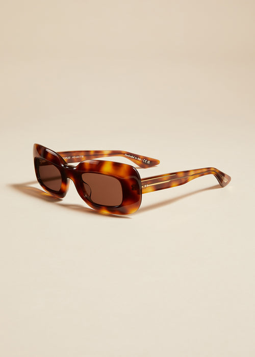 The KHAITE x Oliver Peoples 1966C in Dark Mahogany and Brown