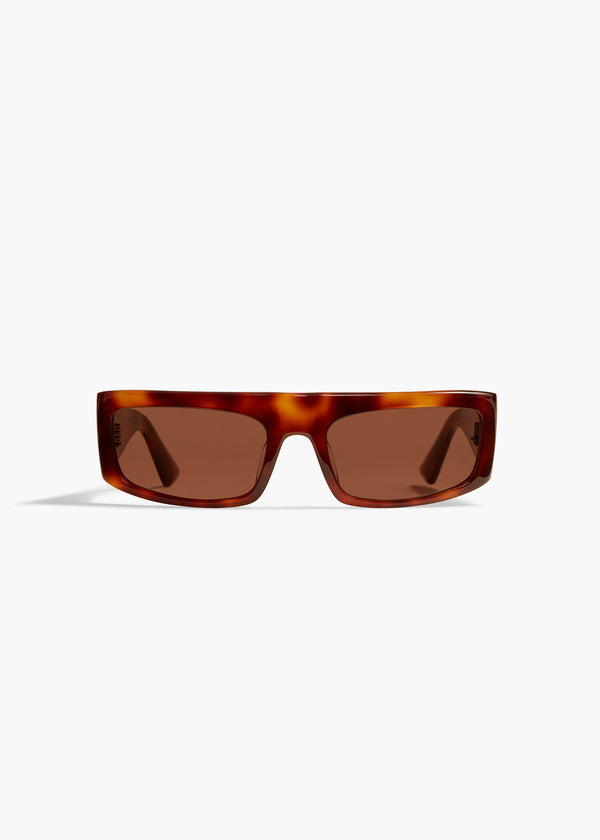 KHAITE x Oliver Peoples 1979C in Dark Mahogany and Brown Front View