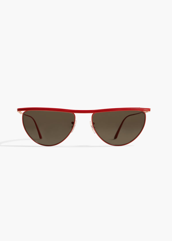 KHAITE x Oliver Peoples 1984C in Red and Grey Front View