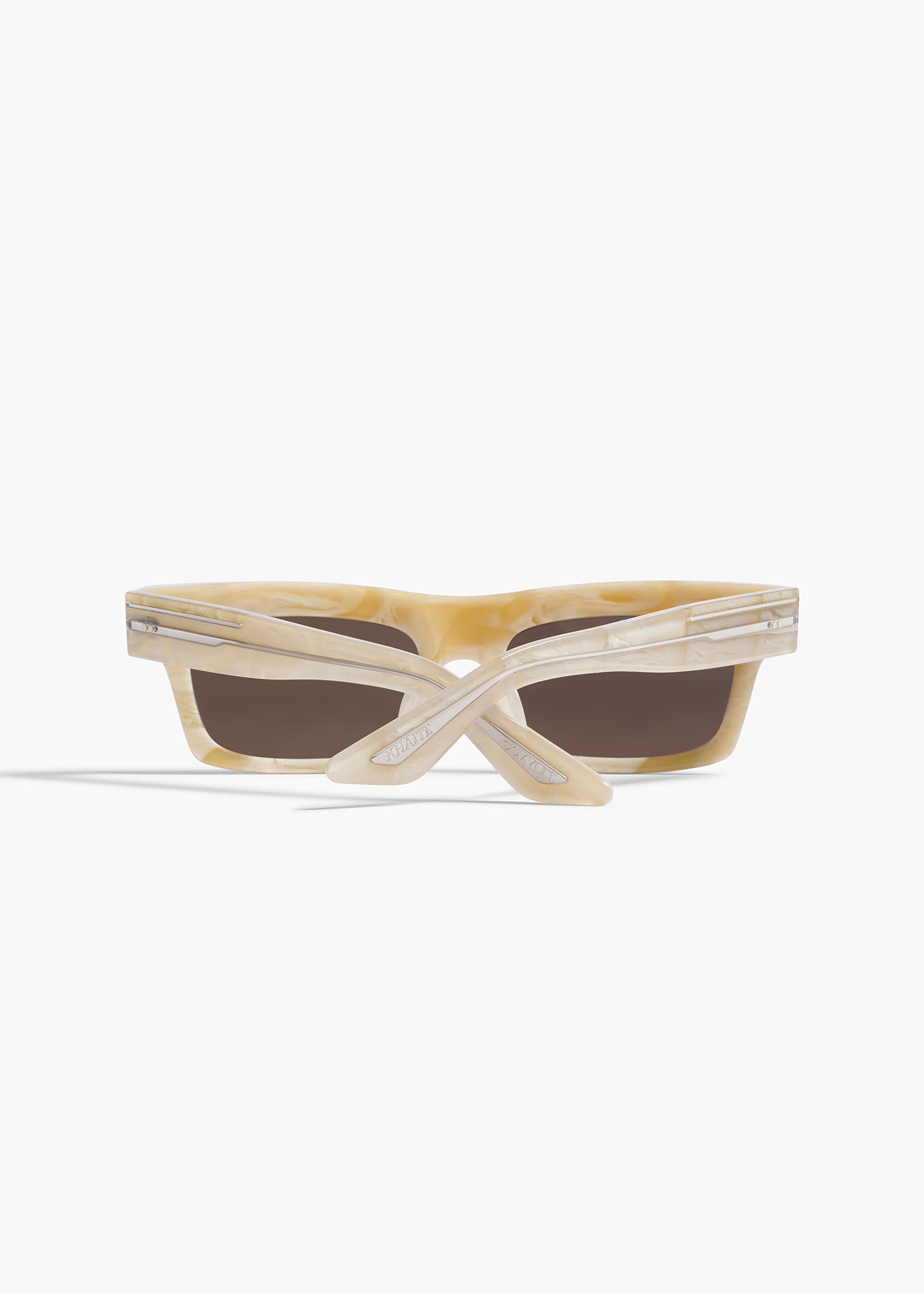 KHAITE x Oliver Peoples 1985C in Beige Silk and Brown
