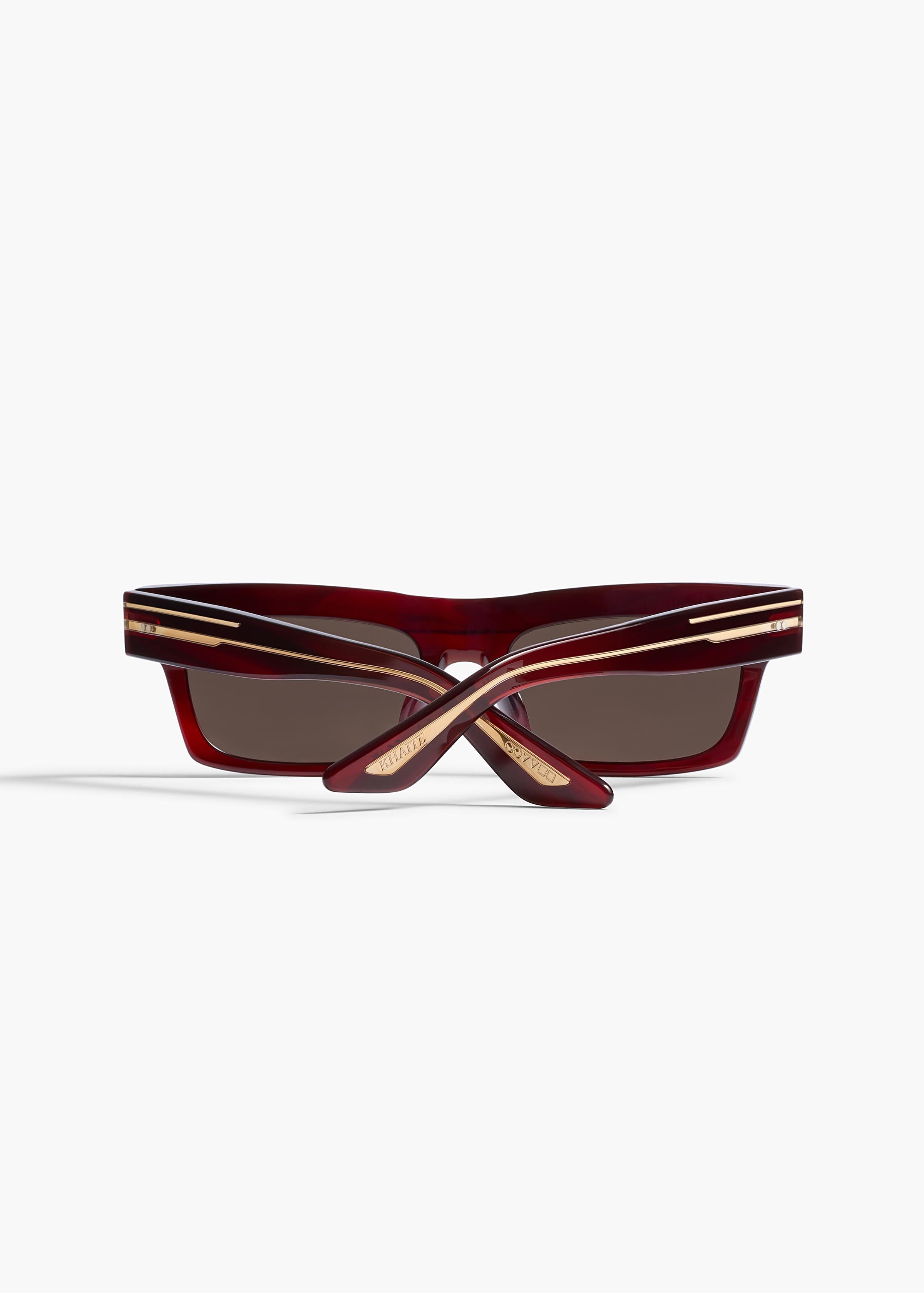 KHAITE x Oliver Peoples 1985C in Bordeaux Bark and Brown