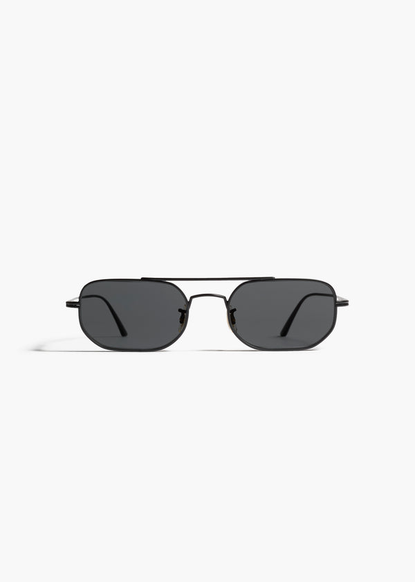 KHAITE x Oliver Peoples 1989C in Matte Black and Grey FRONT VIEW