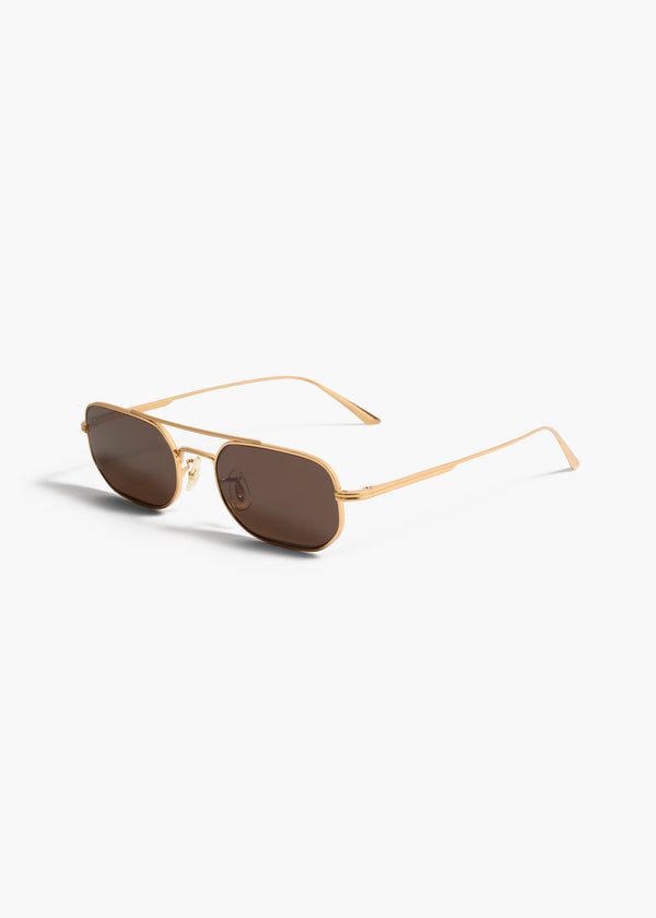 KHAITE x Oliver Peoples 1989C in Gold and Dark Brown