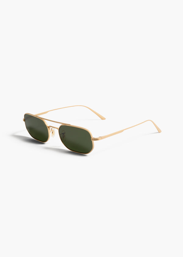 KHAITE x Oliver Peoples 1989C in Gold and Green Side View