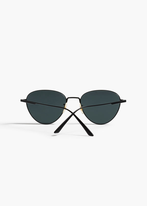 KHAITE x Oliver Peoples 1991C in Matte Black and Grey BACK VIEW