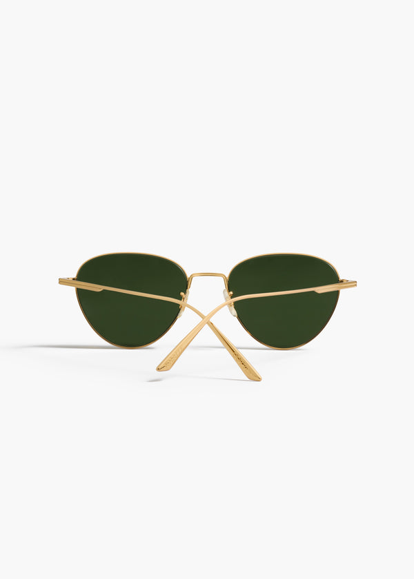 KHAITE x Oliver Peoples 1991C in Gold and Green BACK VIEW