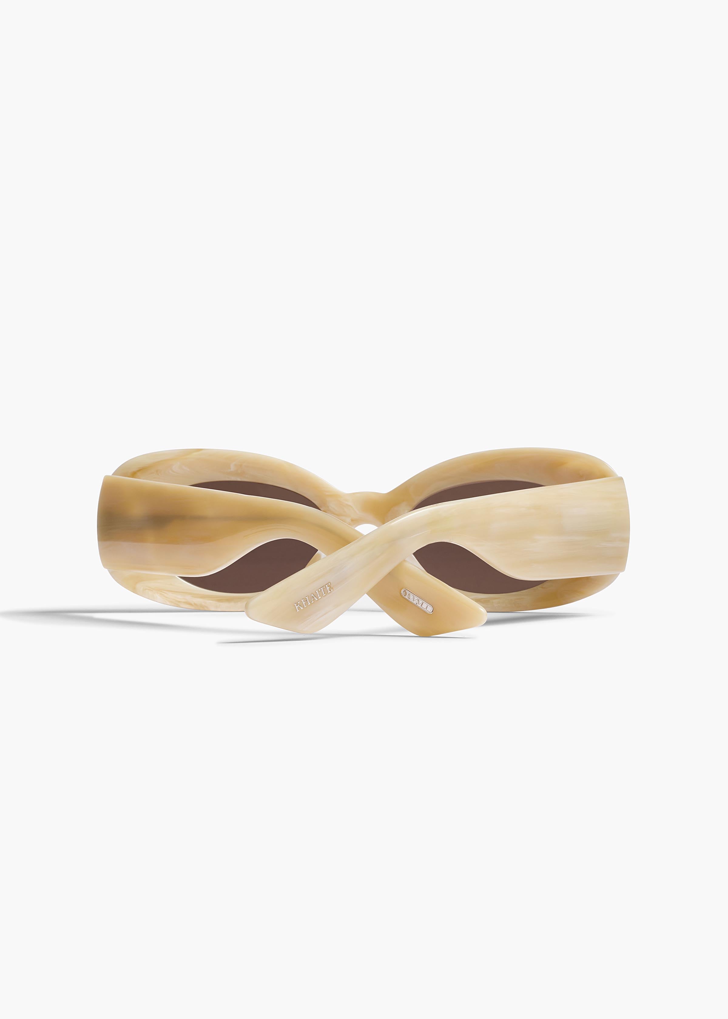 KHAITE x Oliver Peoples 1992C in Beige Silk and Brown