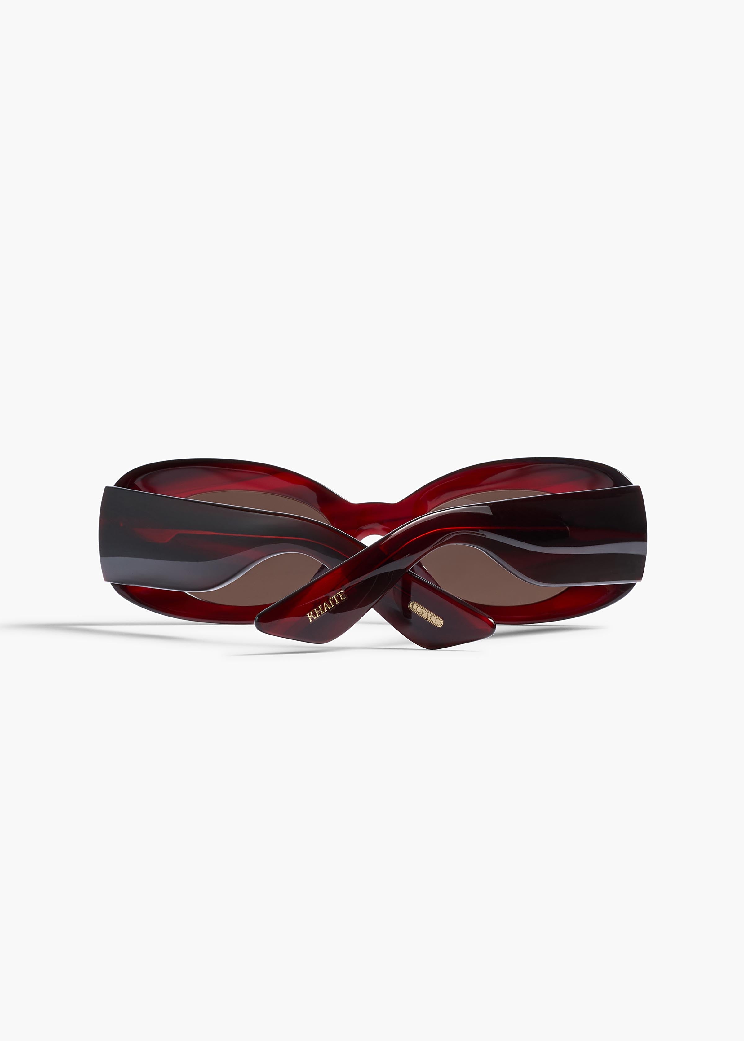 KHAITE x Oliver Peoples 1992C in Bordeaux Bark and Brown