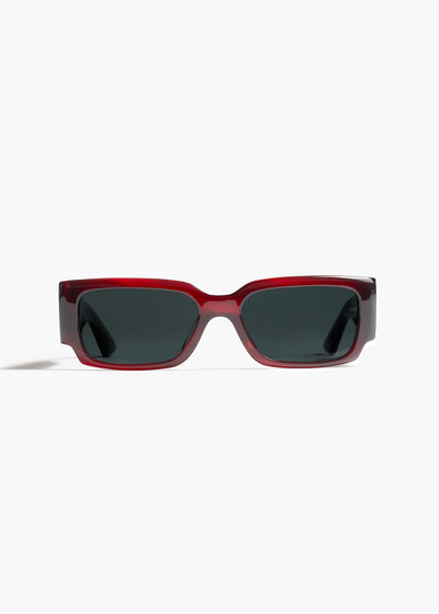 KHAITE x Oliver Peoples 1995C in Bordeaux Bark and Grey FRONT VIEW