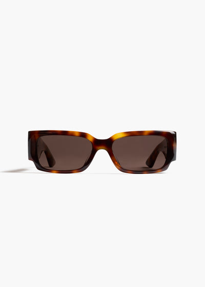 KHAITE x Oliver Peoples 1995C in Dark Mahogany and Brown FRONT VIEW