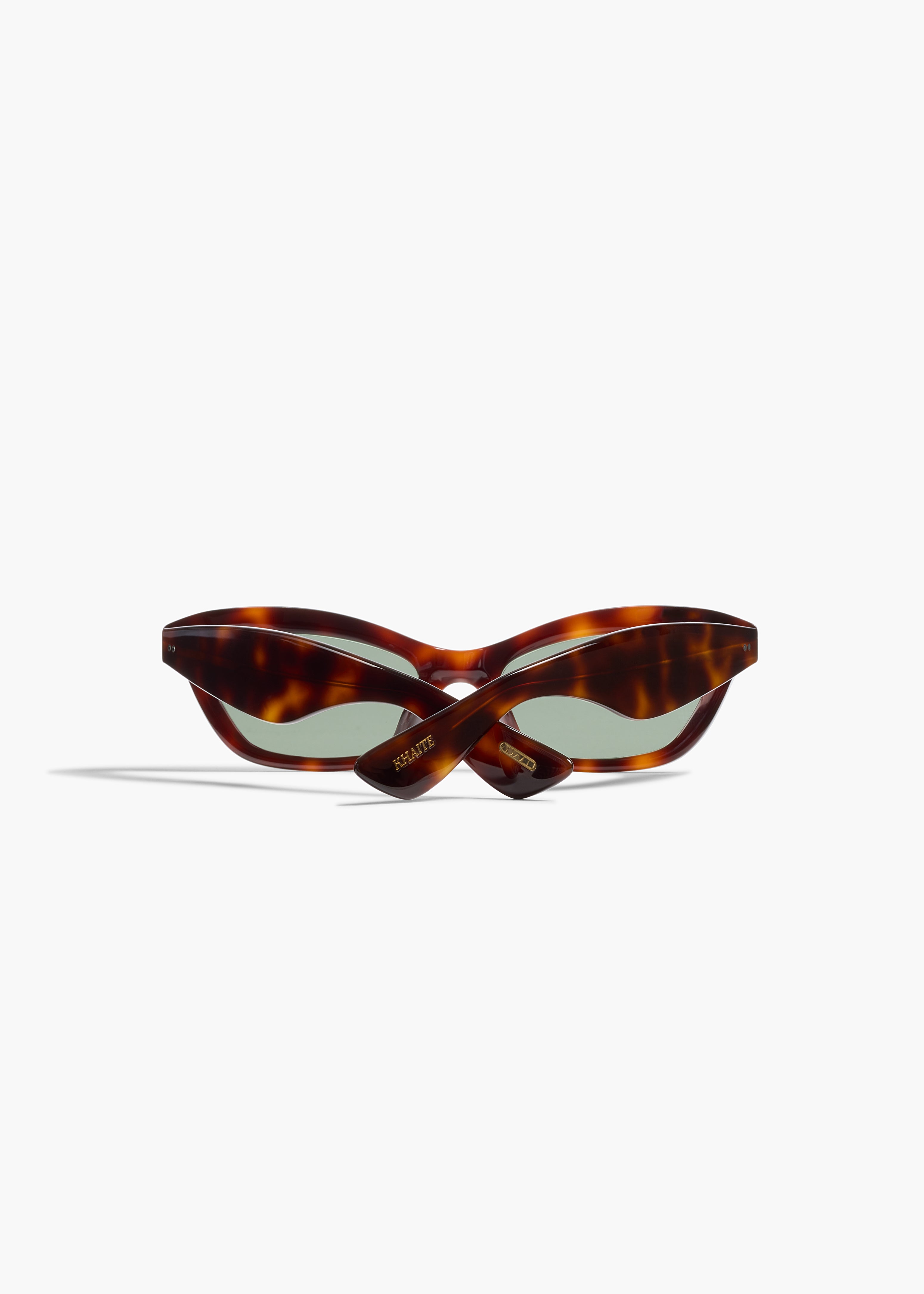 KHAITE  - KHAITE x Oliver Peoples 1997C in Dark Mahogany and Green Wash