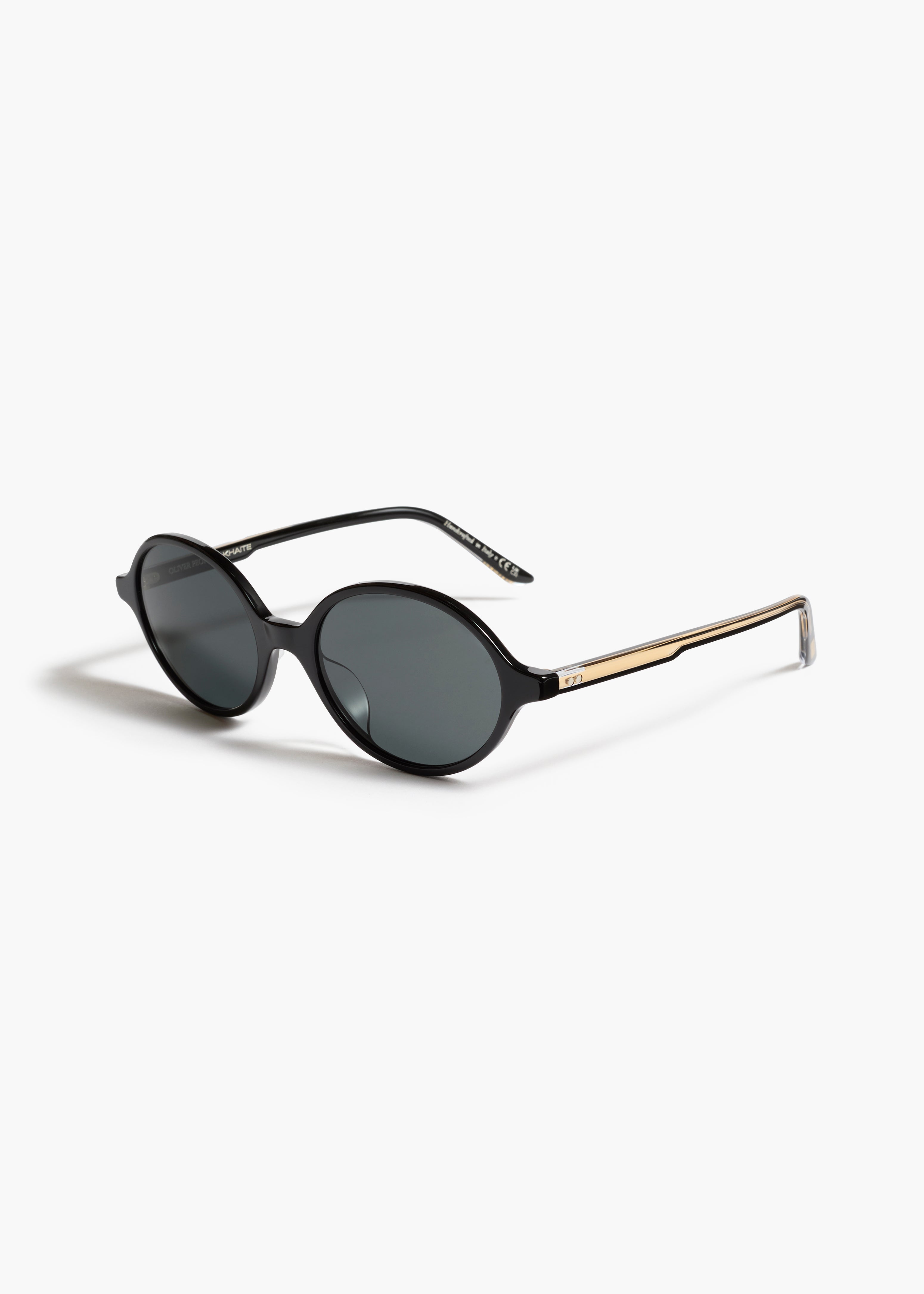 KHAITE x Oliver Peoples 2000C in Black and Grey QUARTER VIEW