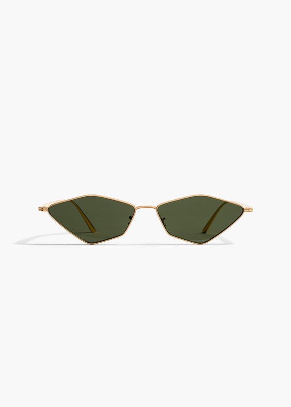 KHAITE x Oliver Peoples 2001C in Gold and Vibrant Green