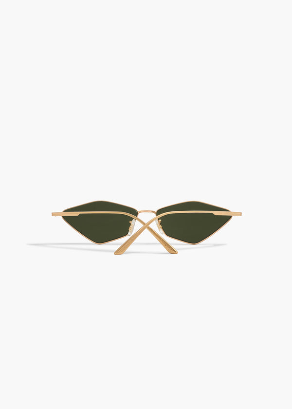 KHAITE x Oliver Peoples 2001C in Gold and Vibrant Green