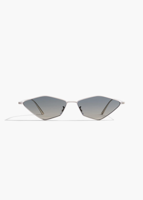 KHAITE x Oliver Peoples 2001C in Silver and Dark Grey Gradient Mirror
