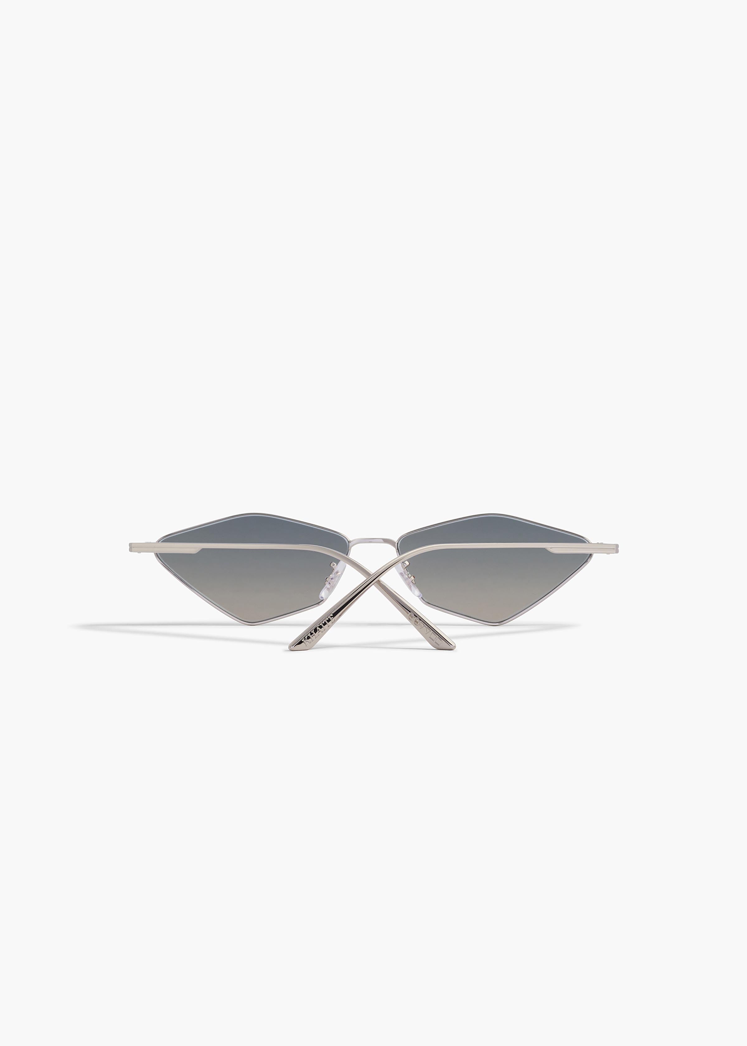 KHAITE  - KHAITE x Oliver Peoples 2001C in Silver and Dark Grey Gradient Mirror