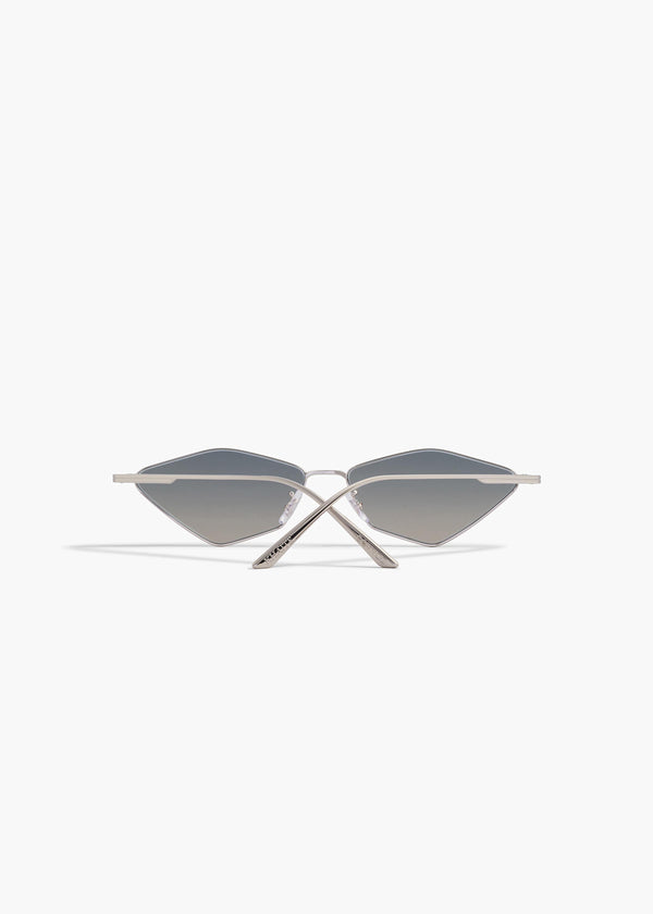 KHAITE x Oliver Peoples 2001C in Silver and Dark Grey Gradient Mirror