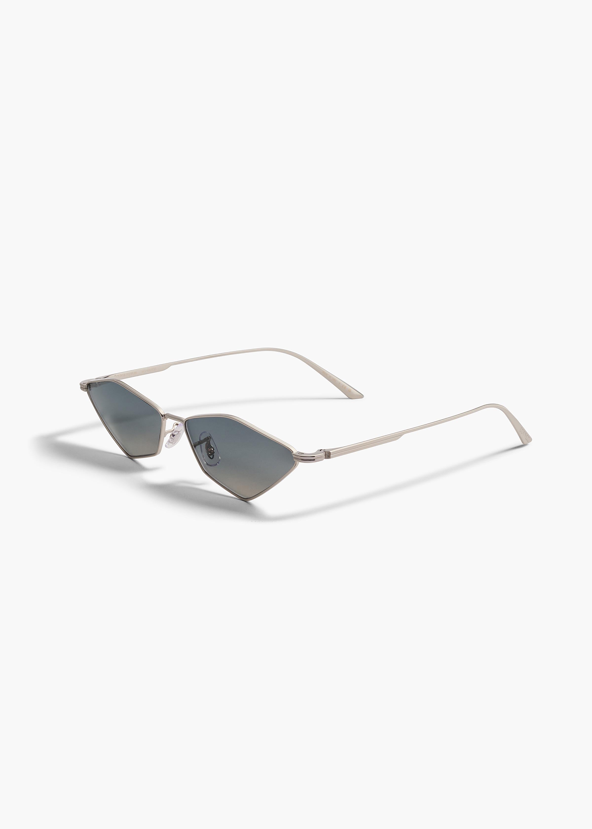KHAITE  - KHAITE x Oliver Peoples 2001C in Silver and Dark Grey Gradient Mirror