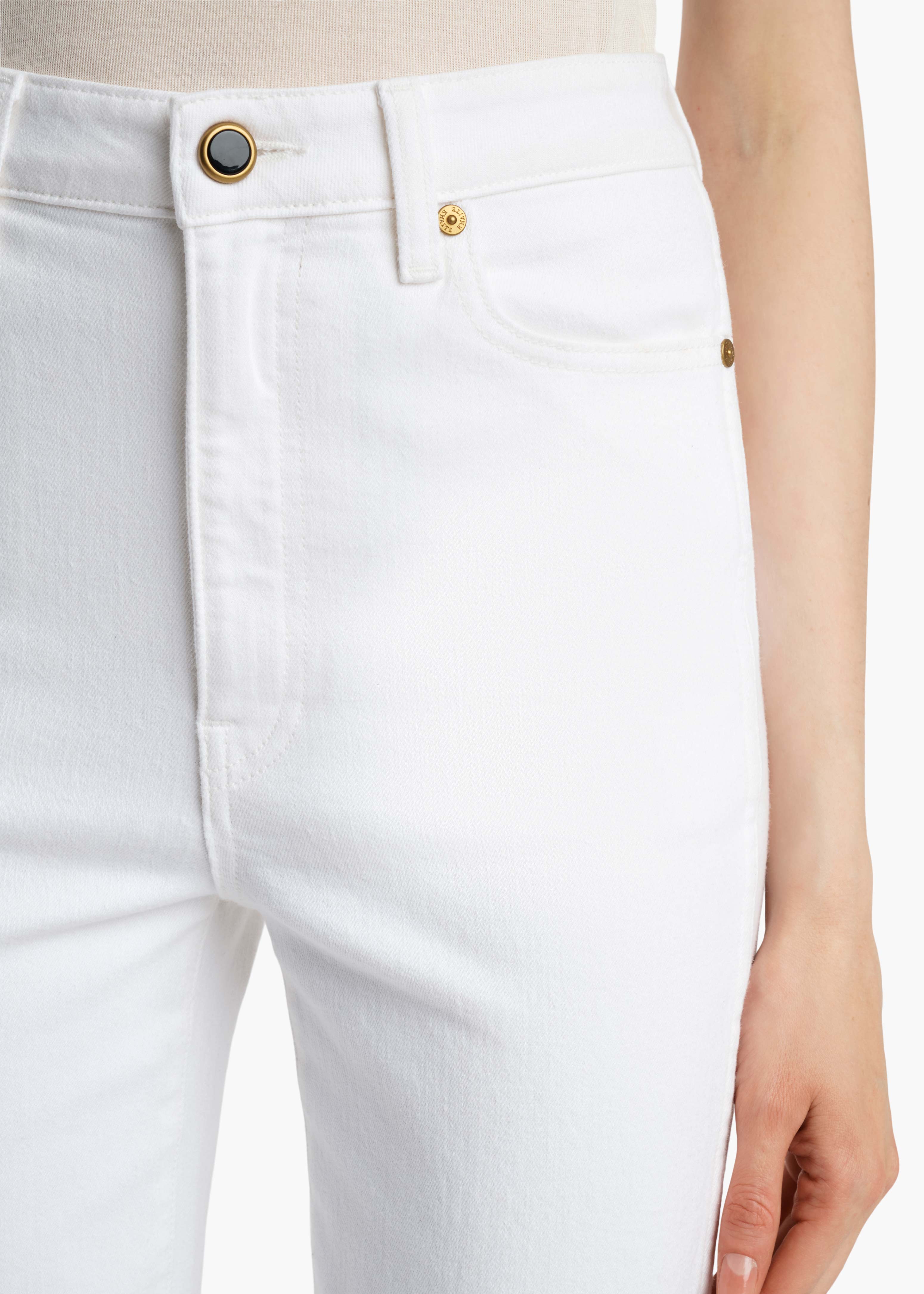 KHAITE  - Abigail Stretch Jean in White