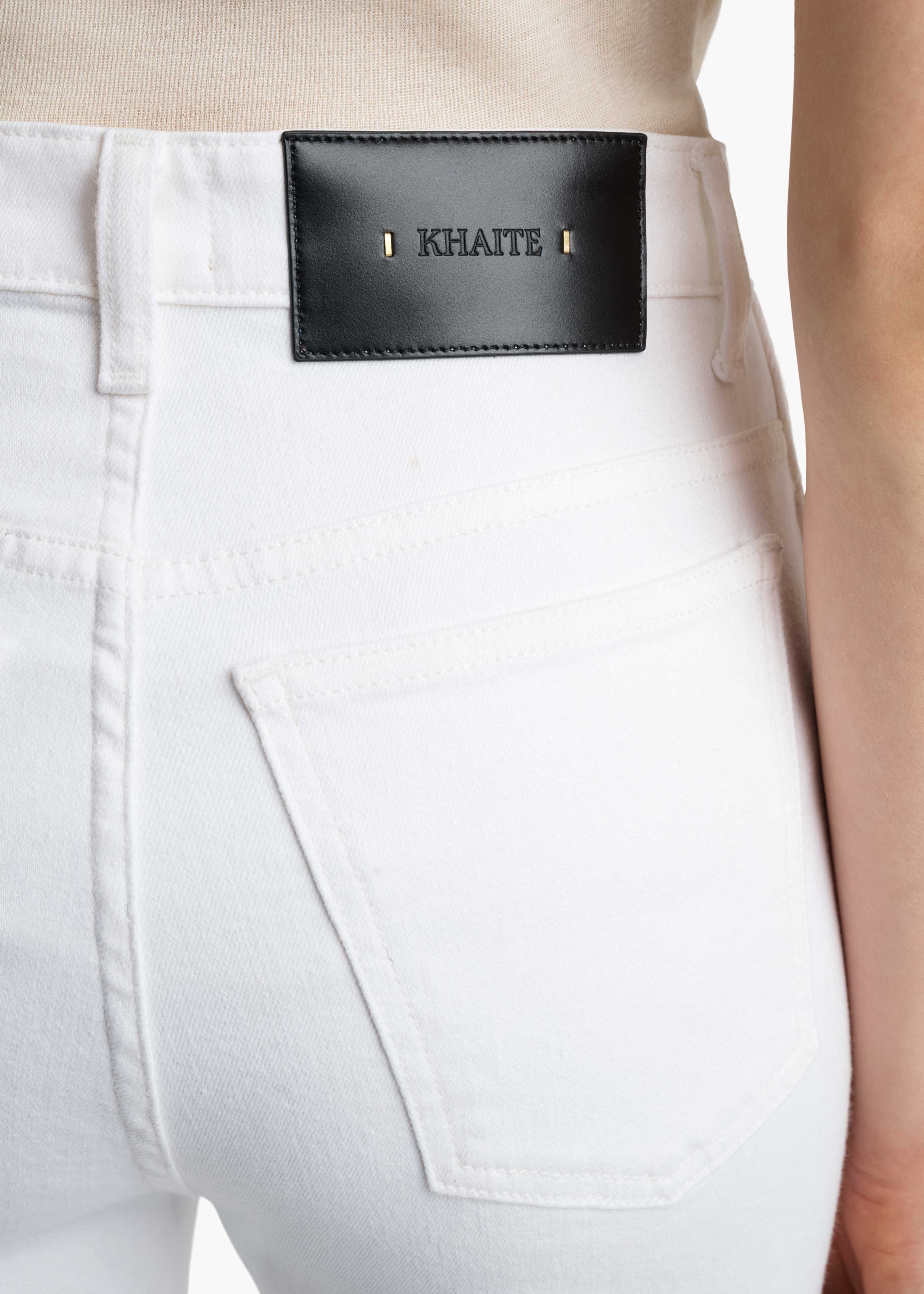 KHAITE  - Abigail Stretch Jean in White