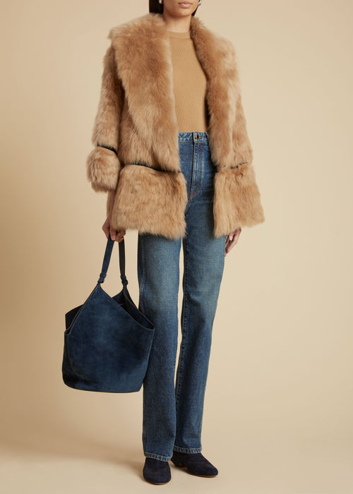 The Adelaide Shearling Jacket in Natural