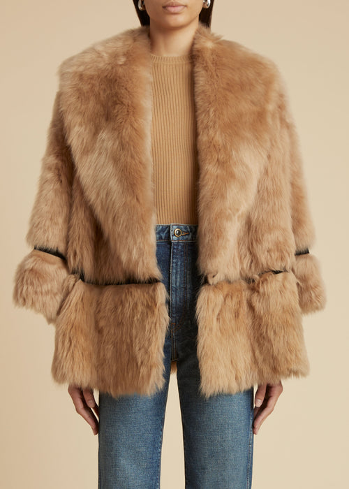 The Adelaide Shearling Jacket in Natural