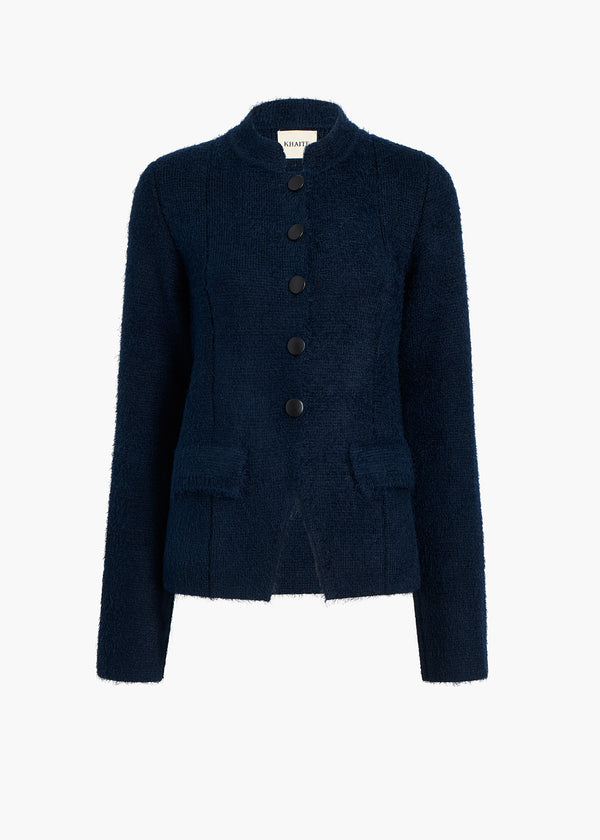 AESON JACKET IN NAVY FLAT VIEW