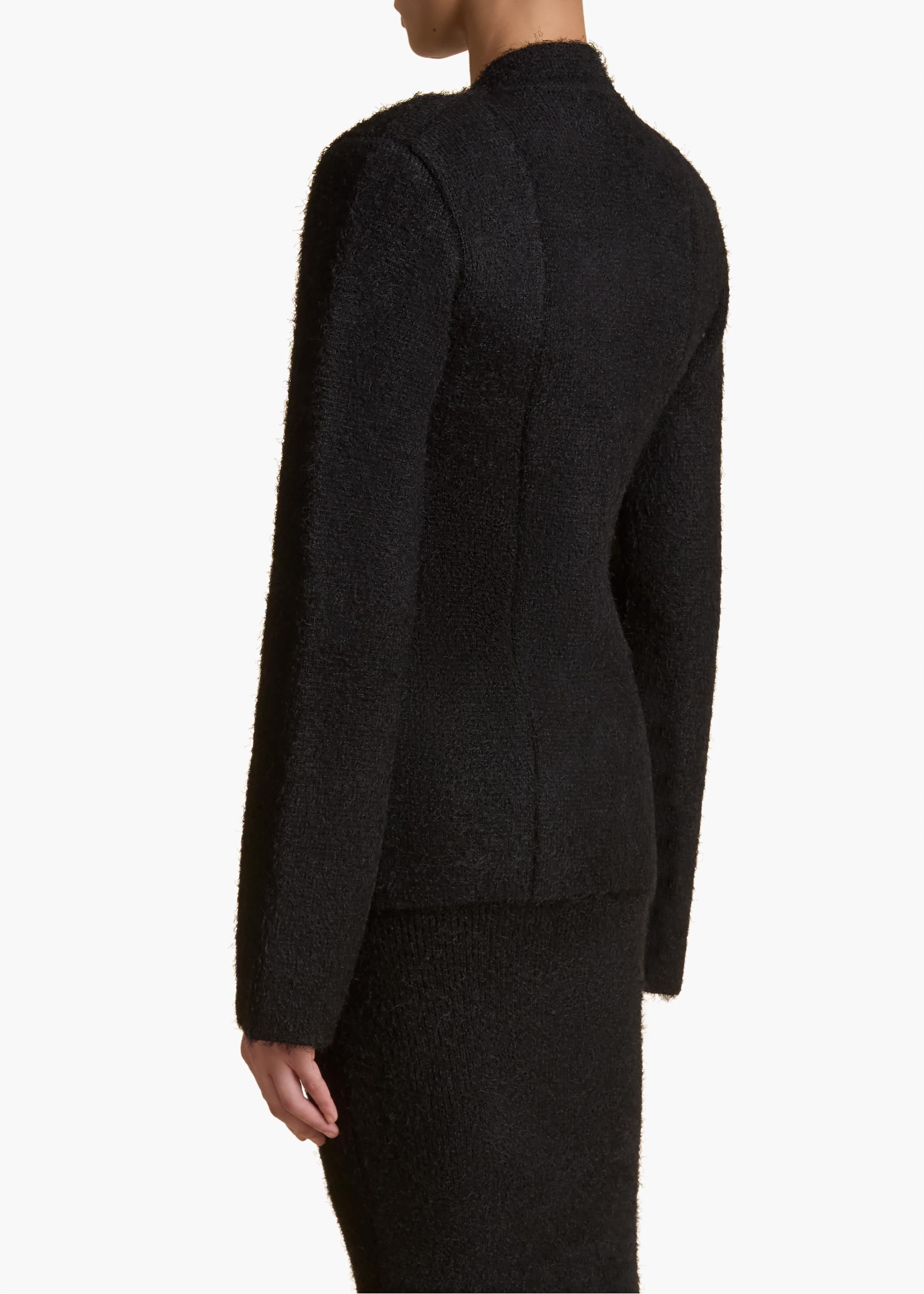 AESON JACKET IN BLACK BACK VIEW