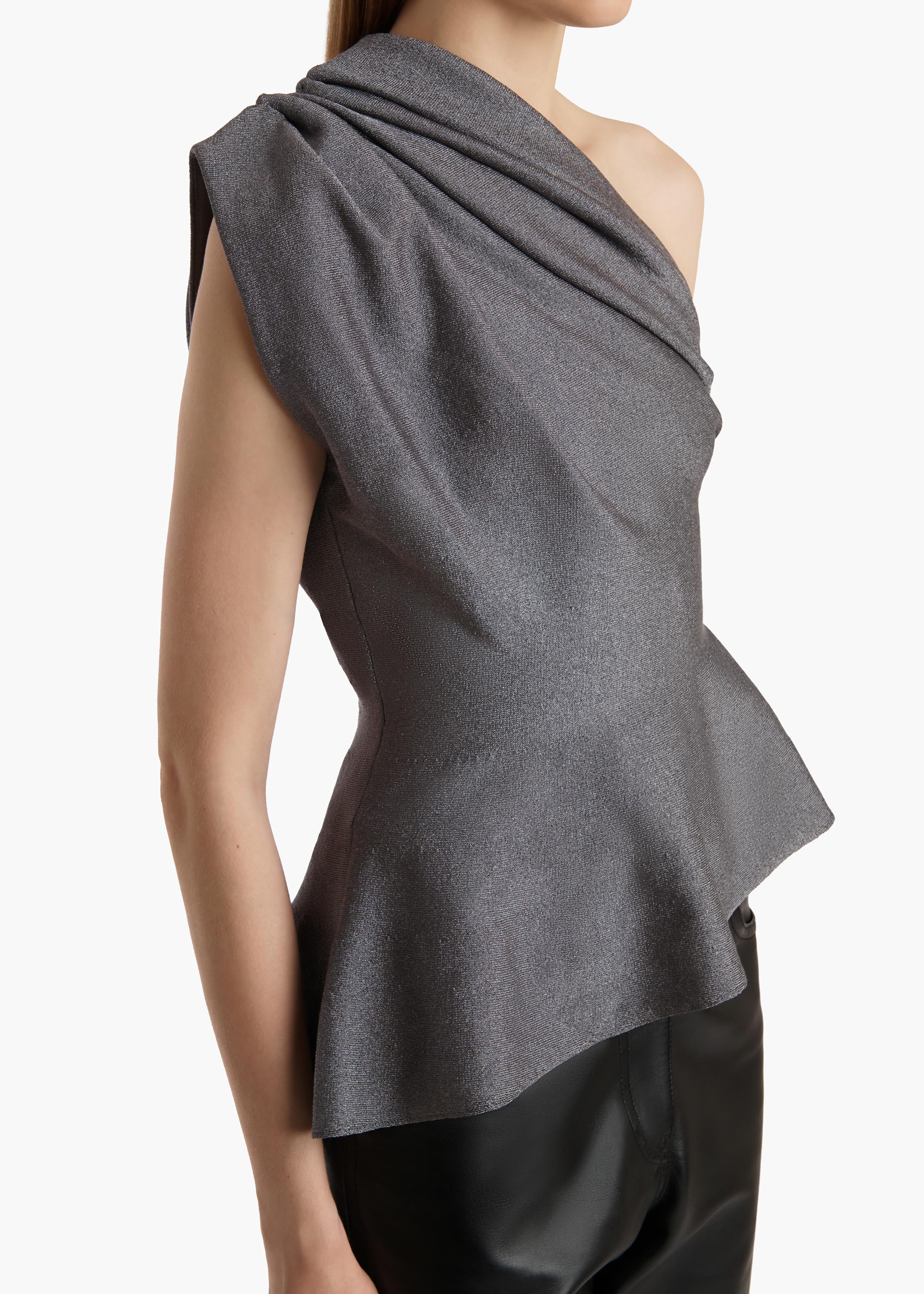KHAITE  - Aimee Top in Gunmetal