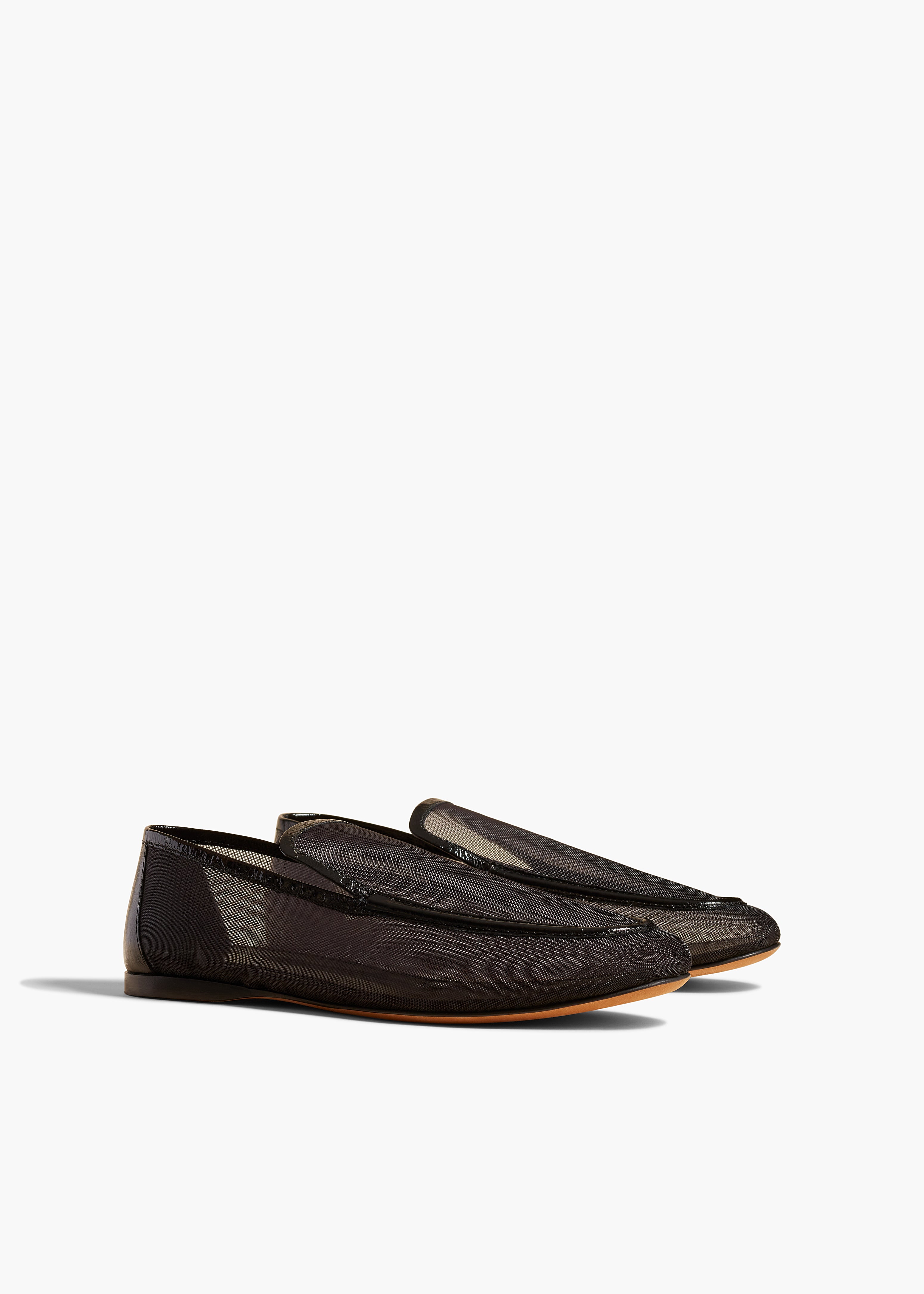 ALESSIA LOAFER IN BLACK MESH SIDE VIEW