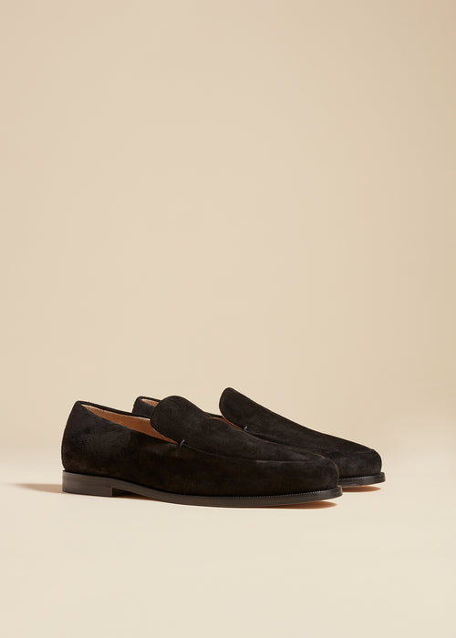 The Alessio Loafer in Black Suede