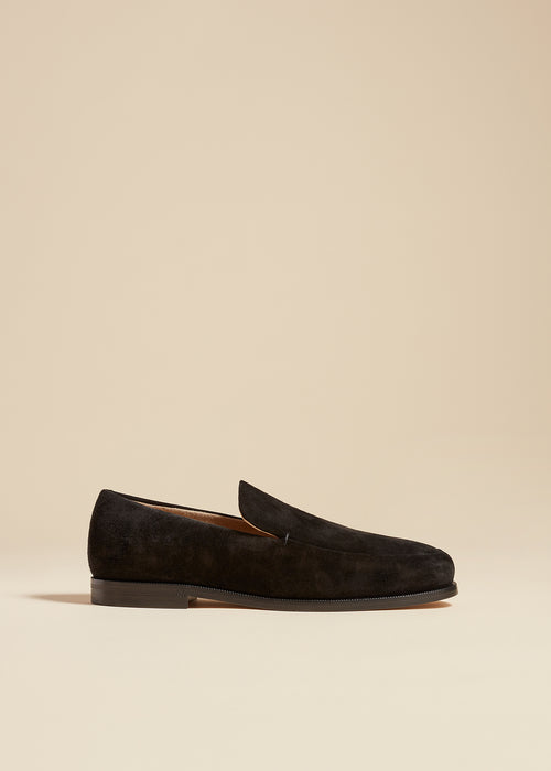 The Alessio Loafer in Black Suede