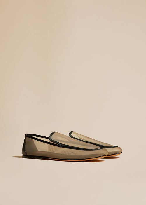 The Alessia Loafer in Beige Mesh