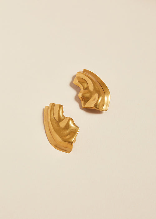 The Amato Earrings in Antique Gold