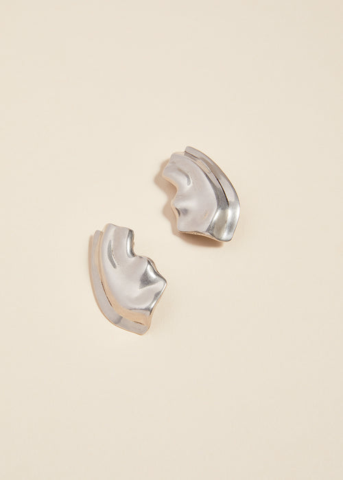 The Amato Earrings in Antique Silver