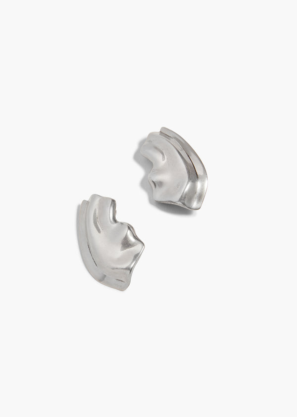 AMATO EARRING IN SILVER FLAT VIEW