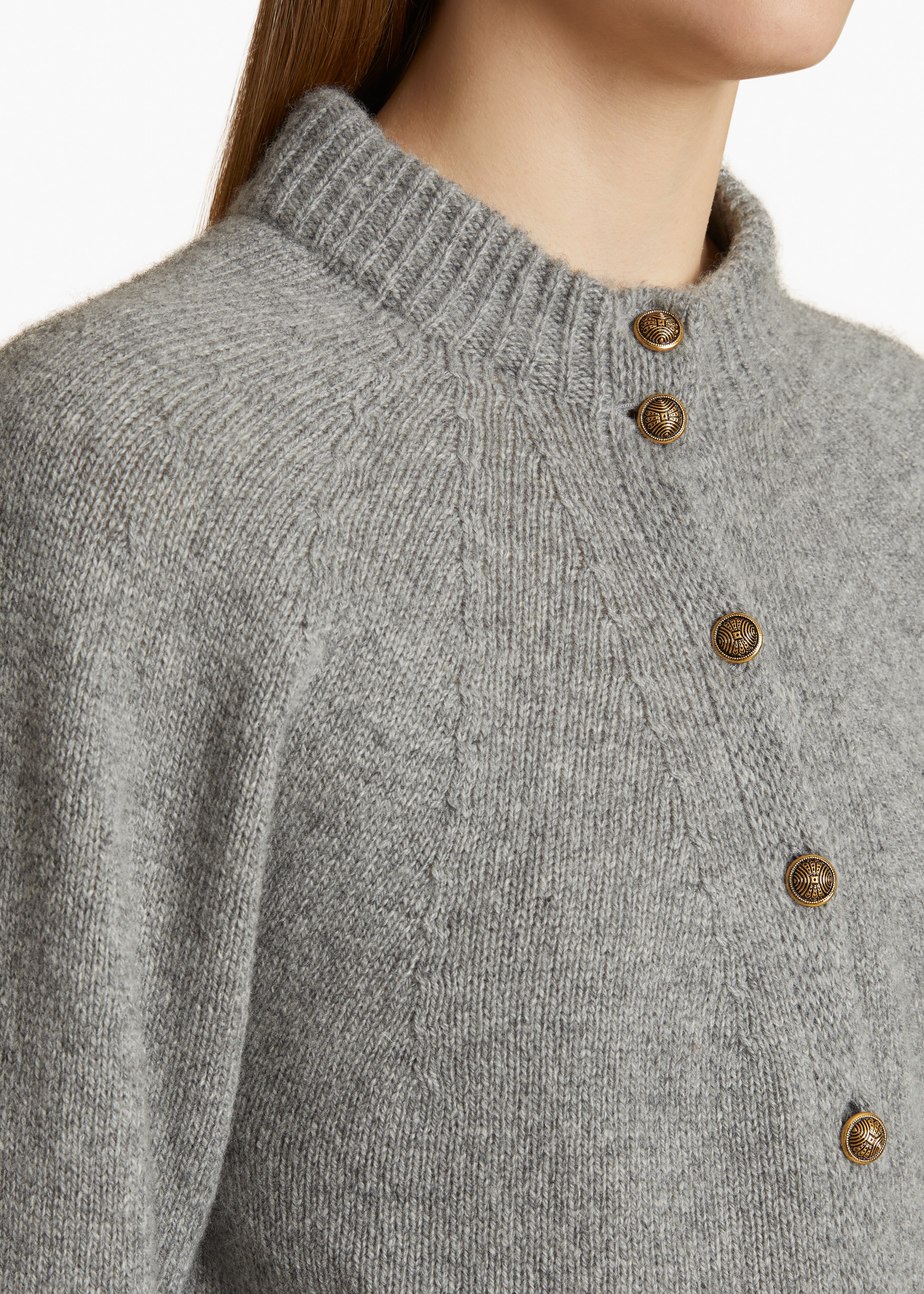 AMBRE SWEATER IN GRANITE DETAILED VIEW 2