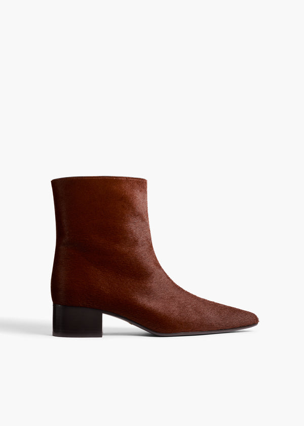 Andee Ankle Boot in Rust Haircalf FRONT VIEW