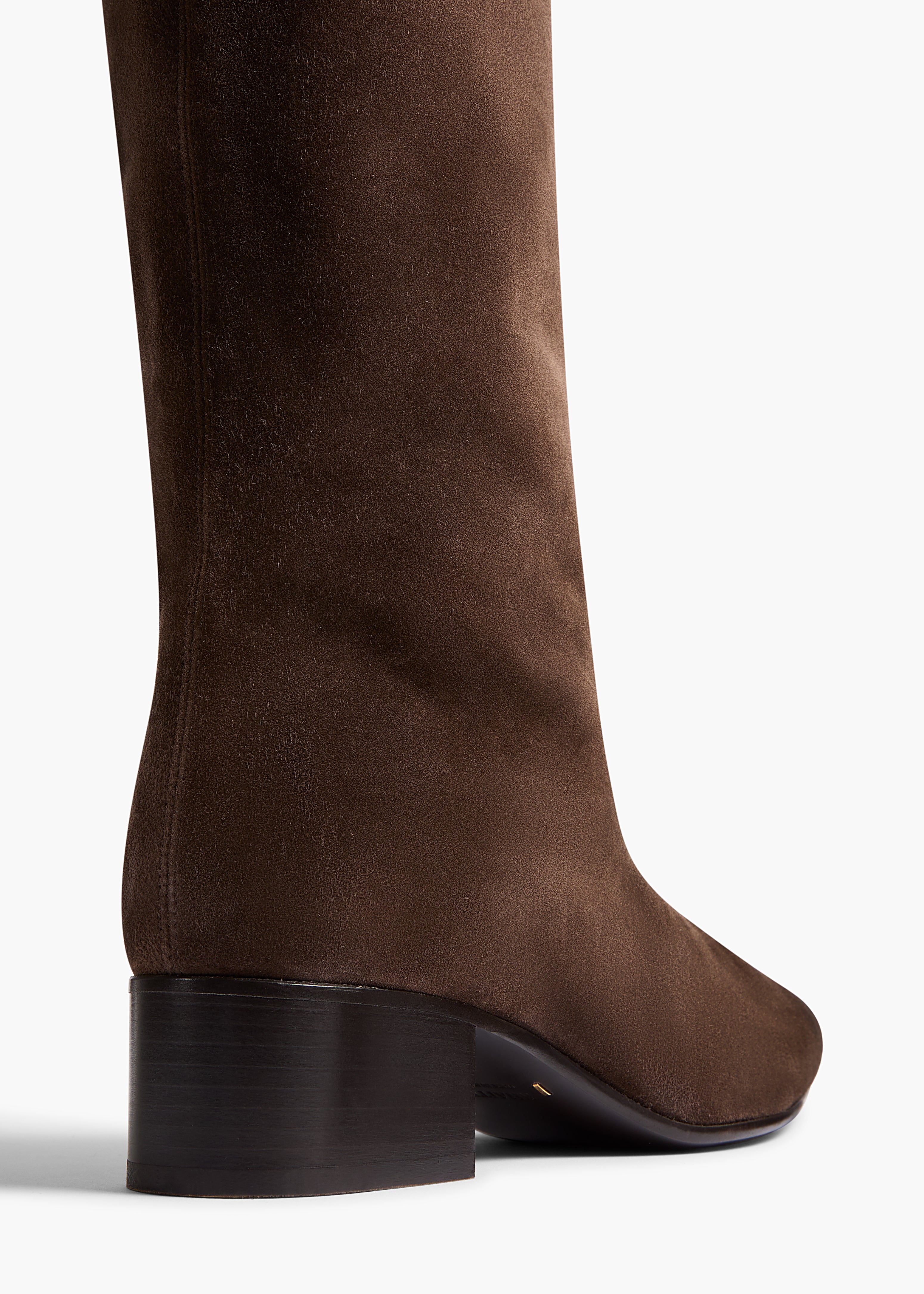 Andee Knee-High Boot in Ebano Suede BACK VIEW